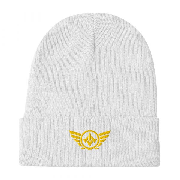 Gold Embroidered Logo Beanie | Cotton Blend