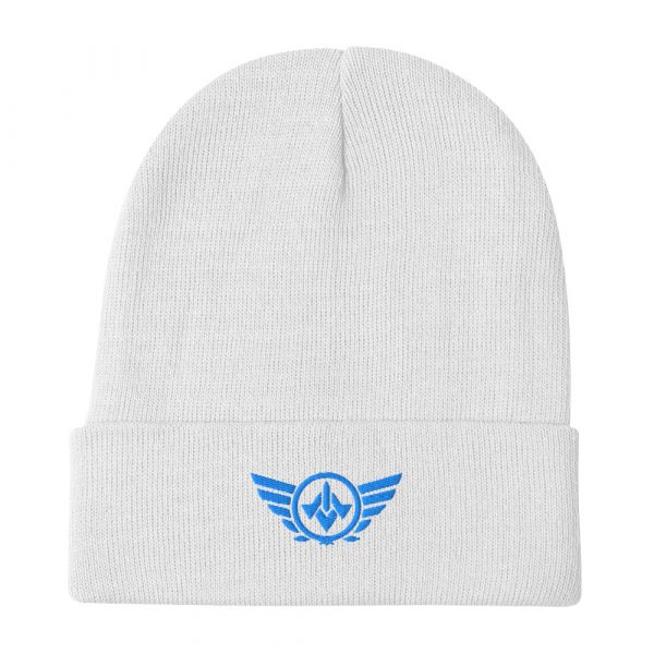Aqua Embroidered Logo Beanie | Cotton Blend