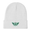 Kelly Green Embroidered Logo Beanie | Cotton Blend