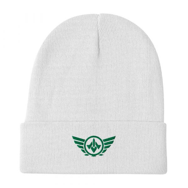 Kelly Green Embroidered Logo Beanie | Cotton Blend