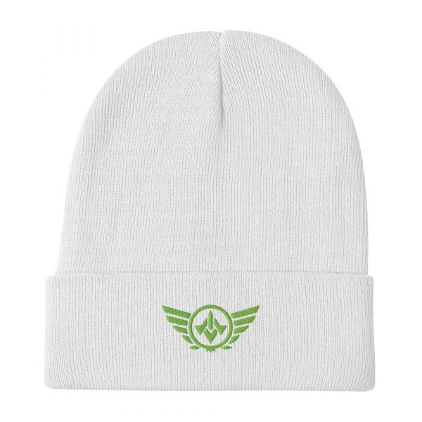 Kiwi Green Embroidered Logo Beanie | Cotton Blend