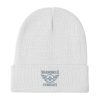 Grey Embroidered Brand Logo Beanie | Cotton Blend