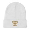Old Gold Embroidered Brand Logo Beanie | Cotton Blend