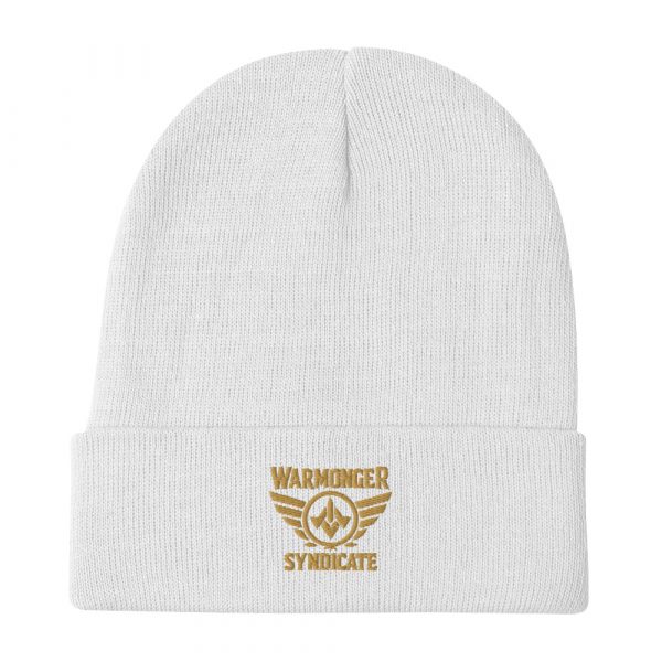Old Gold Embroidered Brand Logo Beanie | Cotton Blend