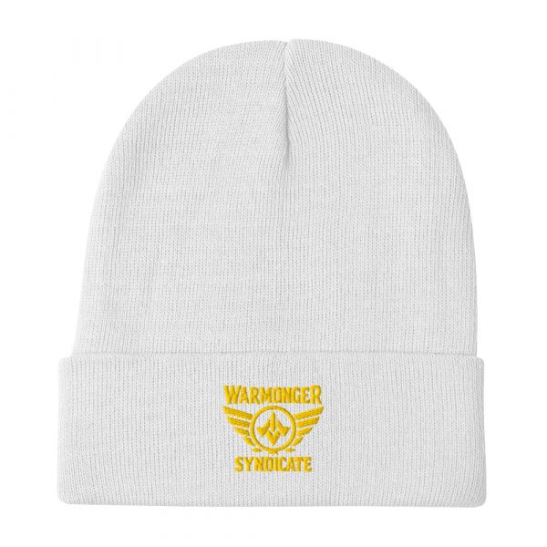 Gold Embroidered Brand Logo Beanie | Cotton Blend
