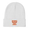 Orange Embroidered Brand Logo Beanie | Cotton Blend