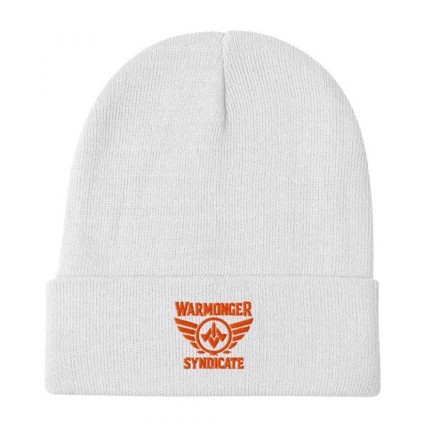 Orange Embroidered Brand Logo Beanie | Cotton Blend