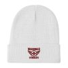 Maroon Embroidered Brand Logo Beanie | Cotton Blend