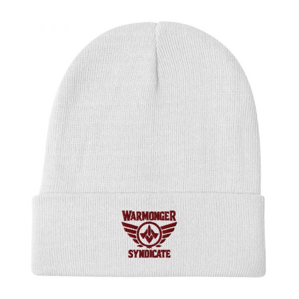 Maroon Embroidered Brand Logo Beanie | Cotton Blend