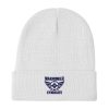 Navy Embroidered Brand Logo Beanie | Cotton Blend