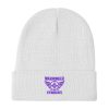 Purple Embroidered Brand Logo Beanie | Cotton Blend