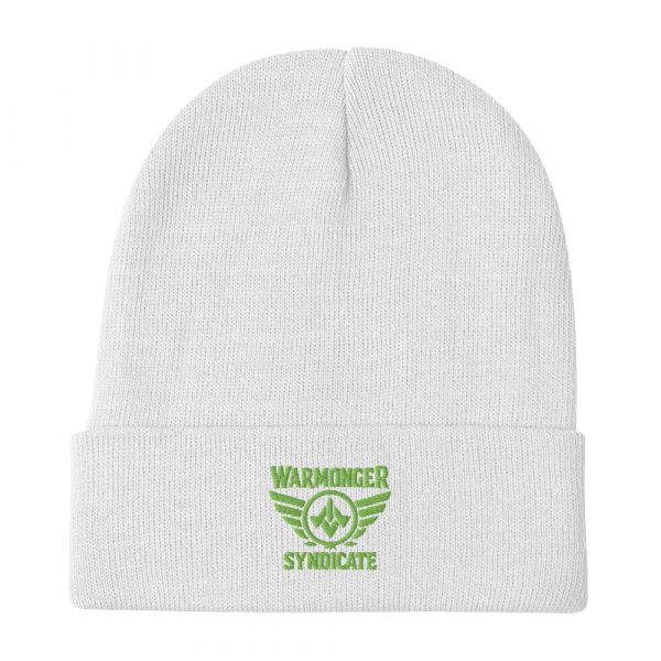 Kiwi Green Embroidered Brand Logo Beanie | Cotton Blend