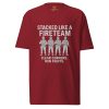mens-premium-heavyweight-tee-brick-red-front-68c0be50af4d6.jpg Stacked Like A Fireteam Tee | Premium Heavyweight | 2-4X