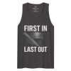 mens-premium-tank-top-charcoal-heather-front-68c16fd338273.jpg First In Last Out Tank Top | Premium | 2-3X