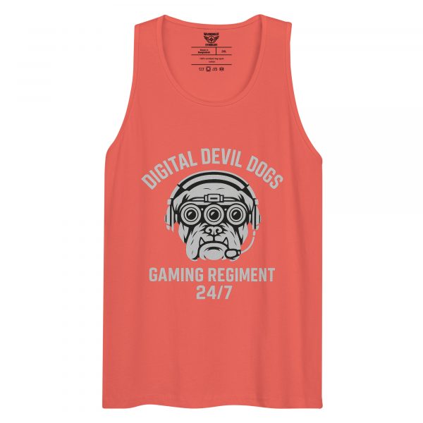 mens-premium-tank-top-coral-front-68c16f2cdf5eb.jpg Digital Devil Dogs Tank Top | Premium | 2-3X