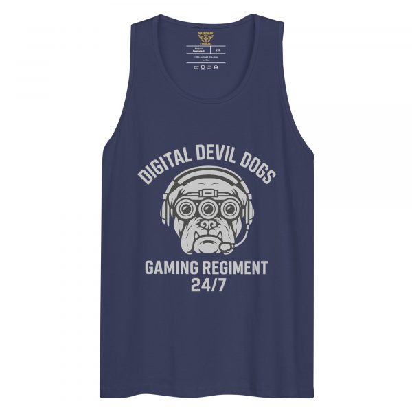 mens-premium-tank-top-harbor-blue-front-68c16f2cde3c3.jpg Digital Devil Dogs Tank Top | Premium | 2-3X