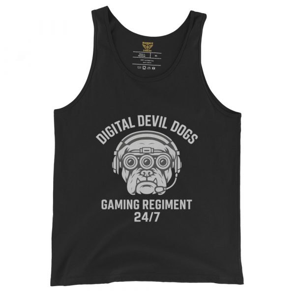 mens-staple-tank-top-black-front-68b61f97c1464.jpg Digital Devil Dogs Tank Top | Select | XS-XL