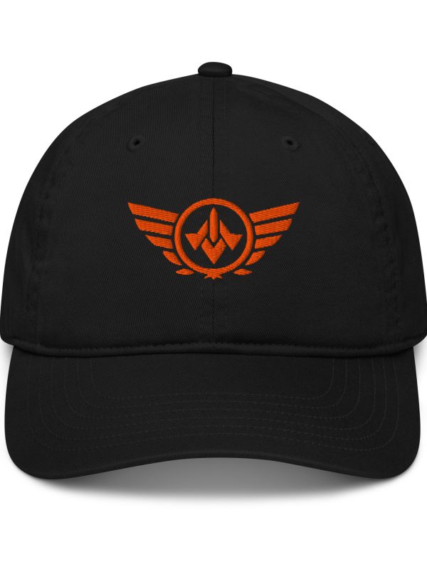 Orange Embroidered Logo Dad Cap | Organic