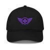 Purple Embroidered Logo Dad Cap | Organic