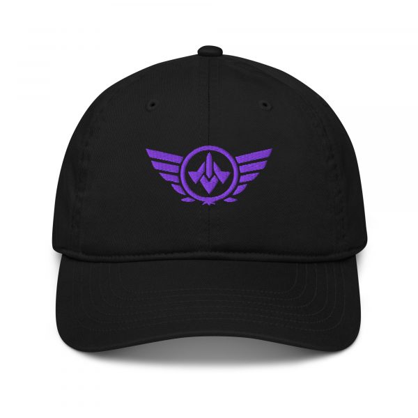 Purple Embroidered Logo Dad Cap | Organic