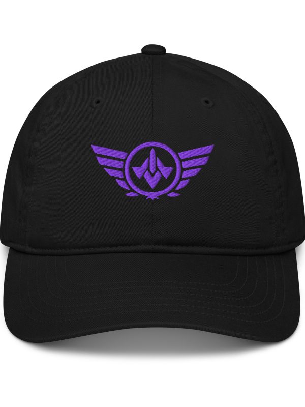 Purple Embroidered Logo Dad Cap | Organic