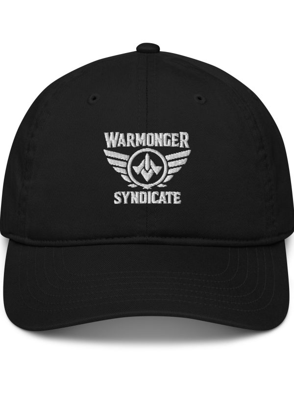 organic-baseball-cap-black-front-68ba011eac360.jpg White Embroidered Brand Logo Dad Cap | Organic