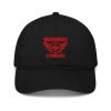 Red Embroidered Brand Logo Dad Cap | Organic