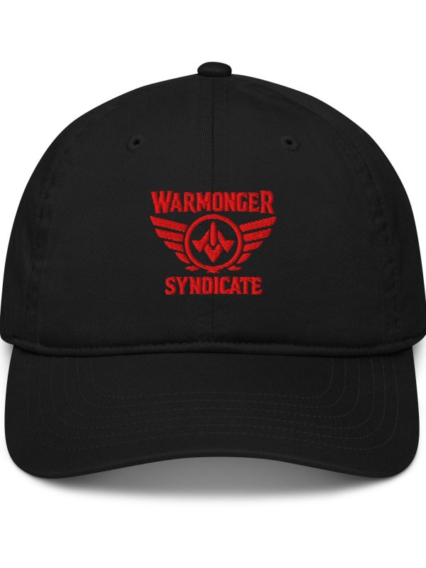 Red Embroidered Brand Logo Dad Cap | Organic