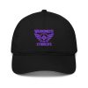 Purple Embroidered Brand Logo Dad Cap | Organic