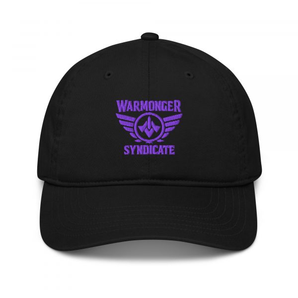 Purple Embroidered Brand Logo Dad Cap | Organic
