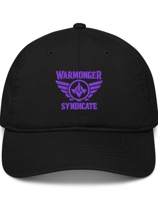 Purple Embroidered Brand Logo Dad Cap | Organic