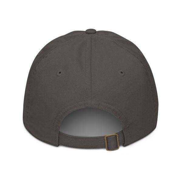 Grey Embroidered Brand Logo Dad Cap | Organic