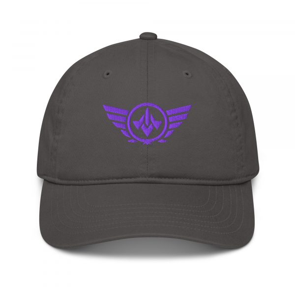 Purple Embroidered Logo Dad Cap | Organic