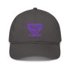 Purple Embroidered Brand Logo Dad Cap | Organic