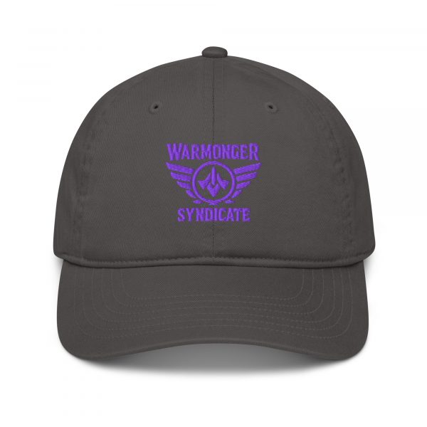Purple Embroidered Brand Logo Dad Cap | Organic