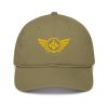 Gold Embroidered Logo Dad Cap | Organic