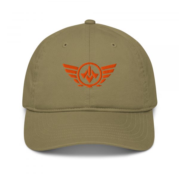 Orange Embroidered Logo Dad Cap | Organic