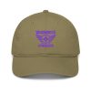 Purple Embroidered Brand Logo Dad Cap | Organic