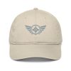Grey Embroidered Logo Dad Cap | Organic