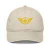 Gold Embroidered Logo Dad Cap | Organic