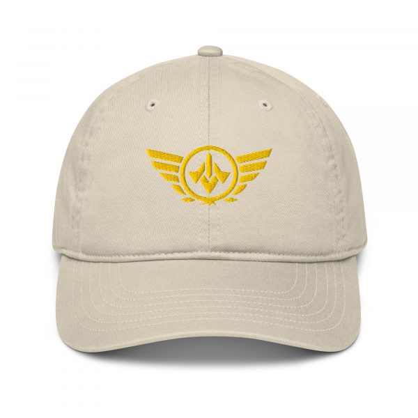 Gold Embroidered Logo Dad Cap | Organic
