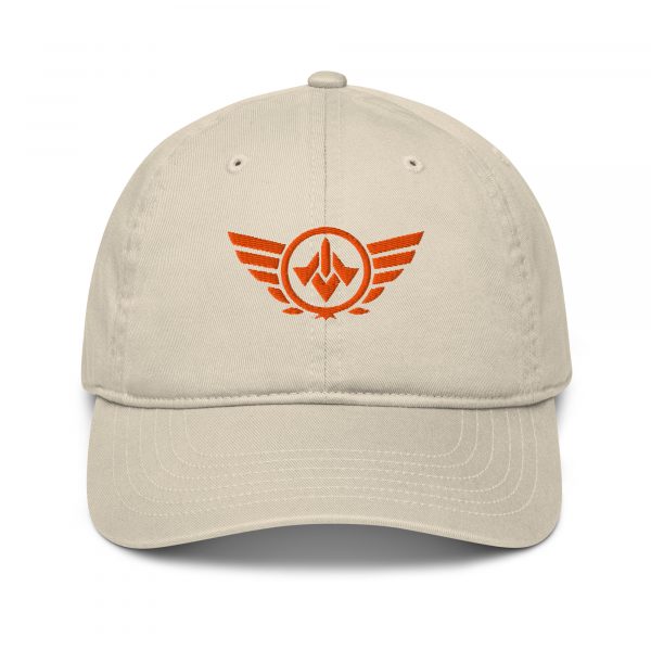 Orange Embroidered Logo Dad Cap | Organic
