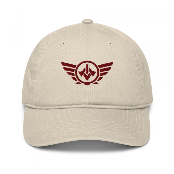 Maroon Embroidered Logo Dad Cap | Organic