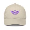 Purple Embroidered Logo Dad Cap | Organic