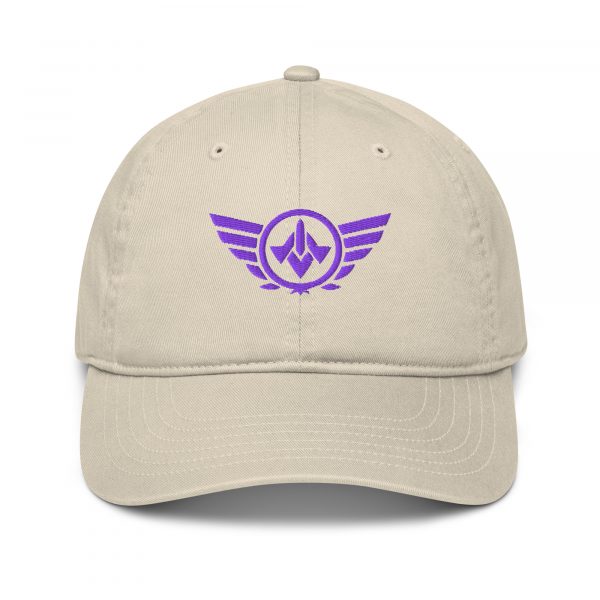 Purple Embroidered Logo Dad Cap | Organic