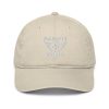 White Embroidered Brand Logo Dad Cap | Organic