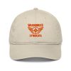 Orange Embroidered Brand Logo Dad Cap | Organic