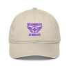 Purple Embroidered Brand Logo Dad Cap | Organic
