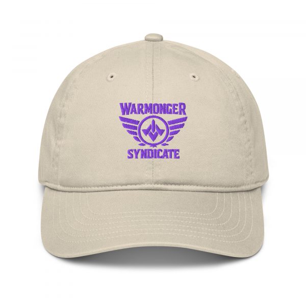 Purple Embroidered Brand Logo Dad Cap | Organic