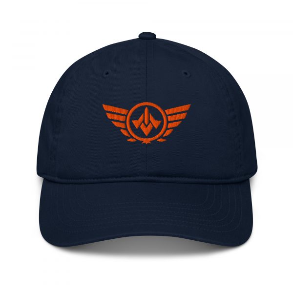 Orange Embroidered Logo Dad Cap | Organic